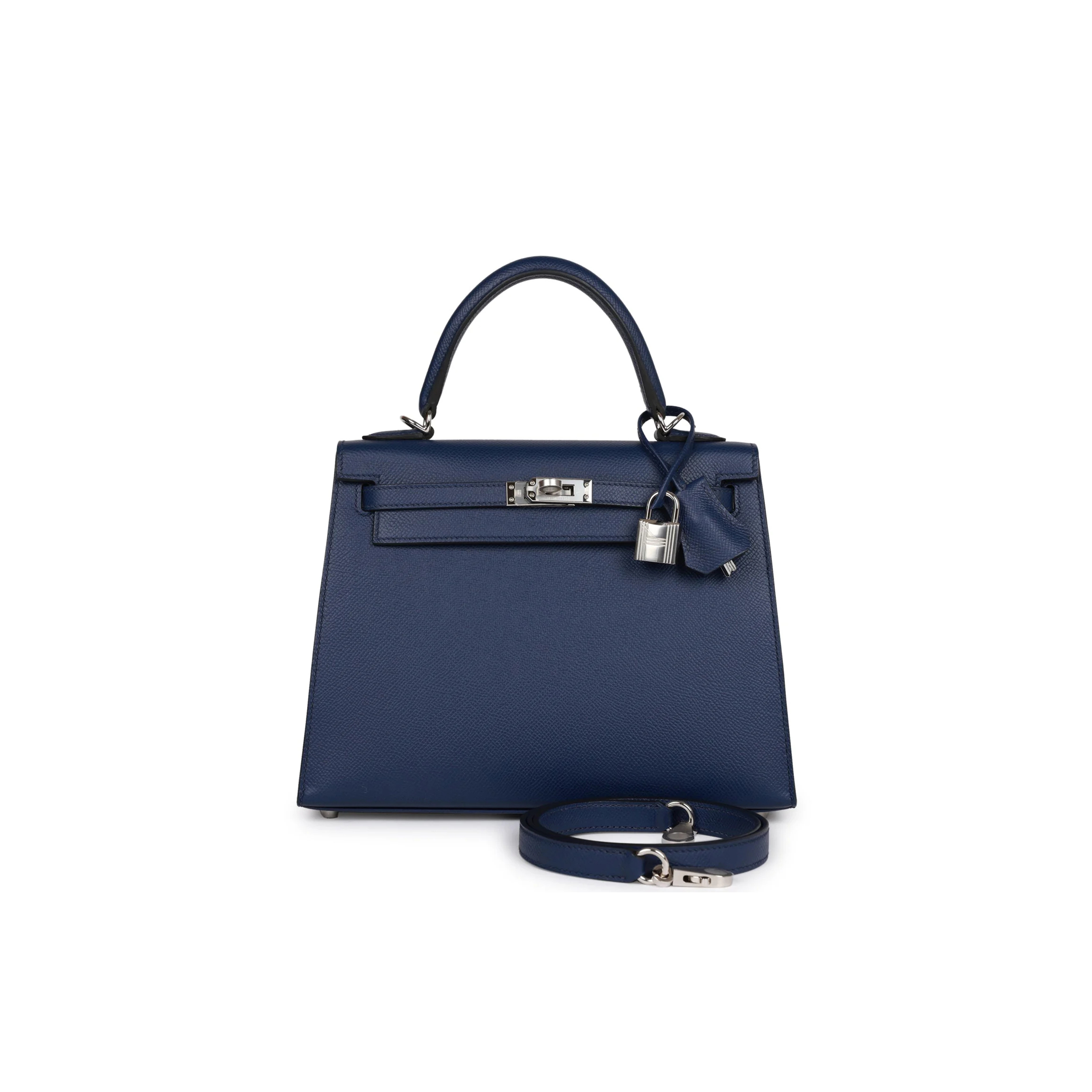 H**mes master kelly sellier 28 bleu saphir epsom palladium hardware (28*22*10cm)